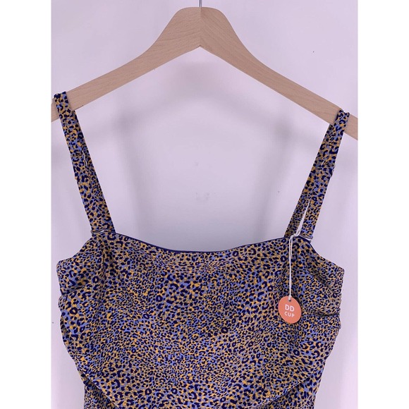 NWOT SEAFOLLY US 10 DD One Piece Swimsuit Orange Blue Animal Print - Picture 6 of 14